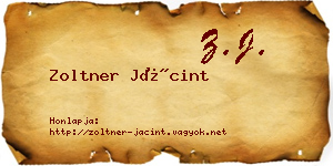 Zoltner Jácint névjegykártya
